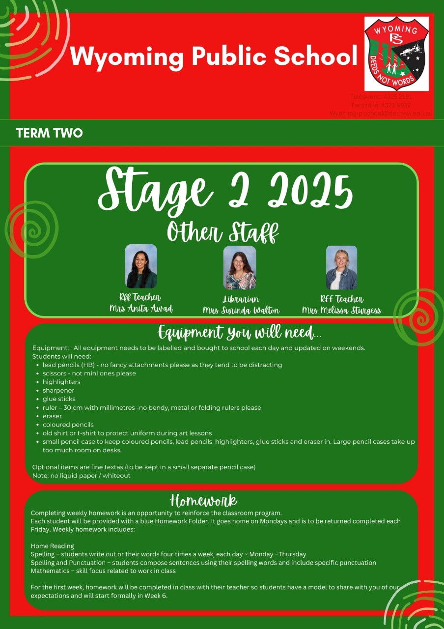 Term two Stage two class page